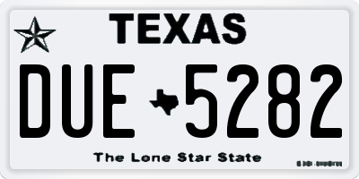 TX license plate DUE5282