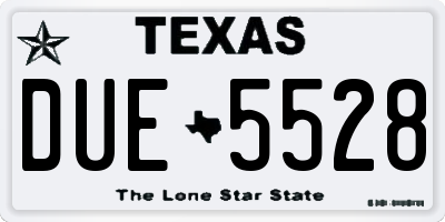 TX license plate DUE5528