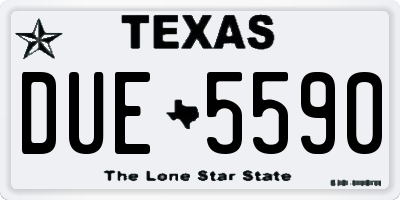 TX license plate DUE5590