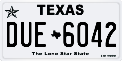 TX license plate DUE6042