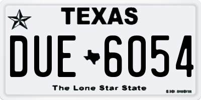 TX license plate DUE6054