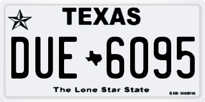 TX license plate DUE6095