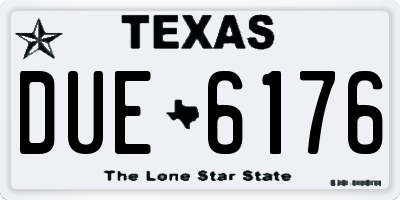 TX license plate DUE6176