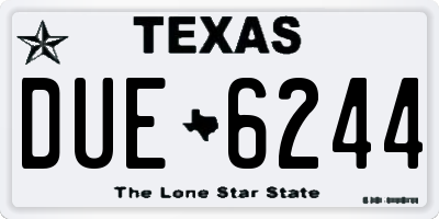 TX license plate DUE6244