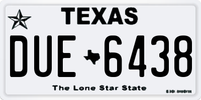 TX license plate DUE6438