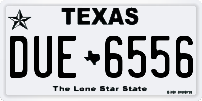 TX license plate DUE6556