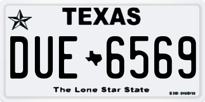 TX license plate DUE6569