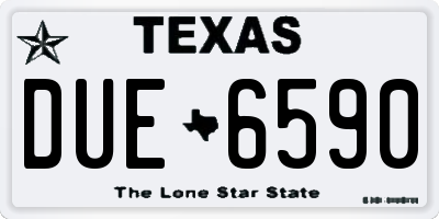 TX license plate DUE6590
