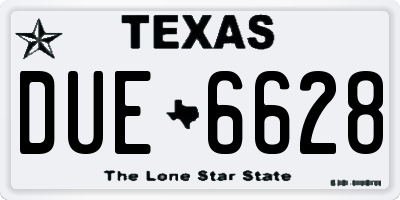 TX license plate DUE6628