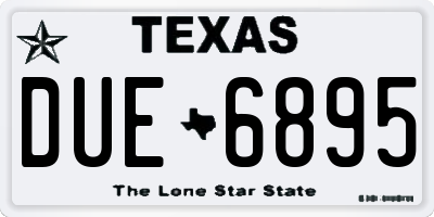 TX license plate DUE6895