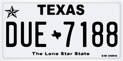TX license plate DUE7188