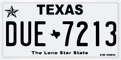 TX license plate DUE7213