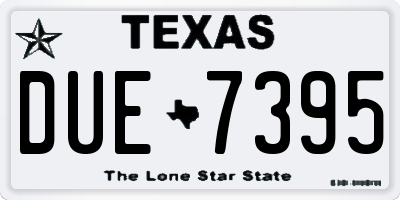 TX license plate DUE7395
