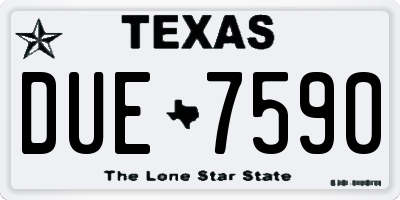TX license plate DUE7590