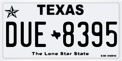 TX license plate DUE8395