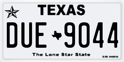TX license plate DUE9044