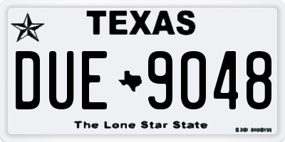 TX license plate DUE9048