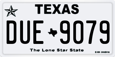 TX license plate DUE9079
