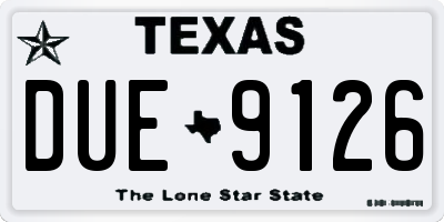 TX license plate DUE9126