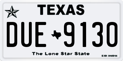 TX license plate DUE9130