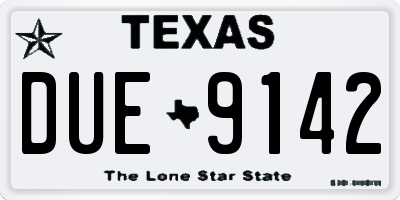 TX license plate DUE9142