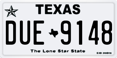 TX license plate DUE9148
