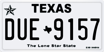 TX license plate DUE9157