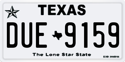 TX license plate DUE9159