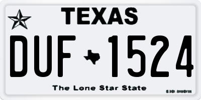 TX license plate DUF1524