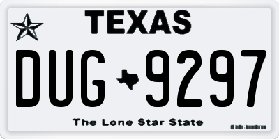 TX license plate DUG9297
