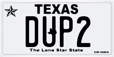 TX license plate DUP2