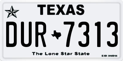TX license plate DUR7313