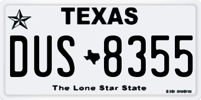 TX license plate DUS8355
