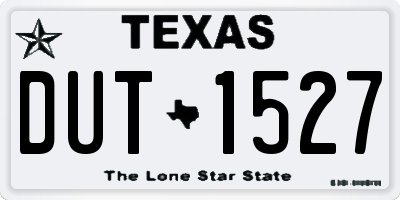 TX license plate DUT1527