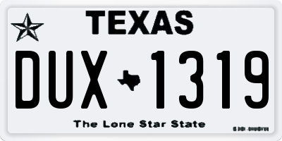 TX license plate DUX1319