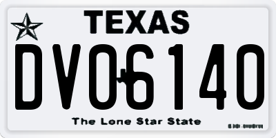 TX license plate DV06140