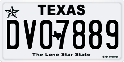 TX license plate DV07889