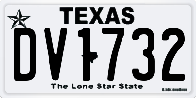 TX license plate DV1732