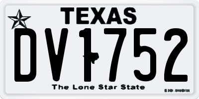 TX license plate DV1752