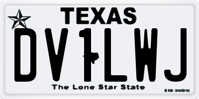 TX license plate DV1LWJ