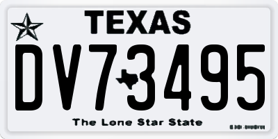 TX license plate DV73495