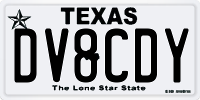 TX license plate DV8CDY