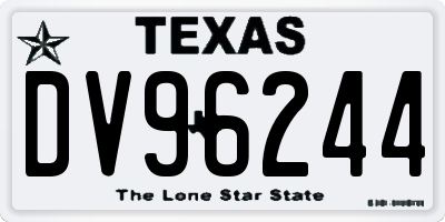 TX license plate DV96244