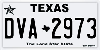TX license plate DVA2973