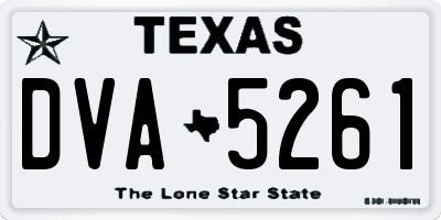 TX license plate DVA5261