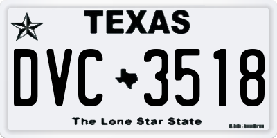 TX license plate DVC3518