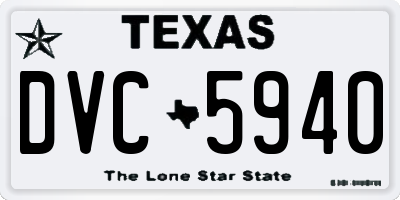 TX license plate DVC5940