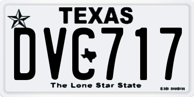 TX license plate DVC717