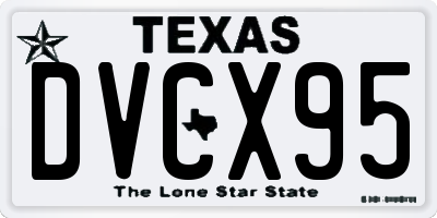 TX license plate DVCX95