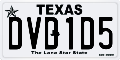 TX license plate DVD1D5